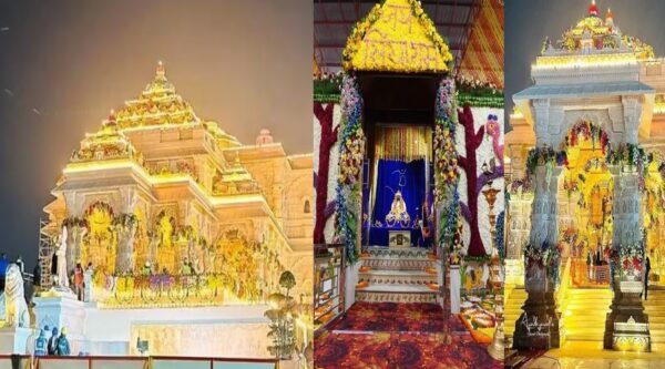 राम मंदिर परिसर पहुंचे प्रधानमंत्री नरेन्द्र मोदी, प्राण प्रतिष्ठा की पूजा शुरू