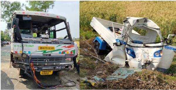 देहरादून : बस और लोडर ऑटो के बीच टक्कर, बच्चे समेत 2 की मौत, 14 घायल