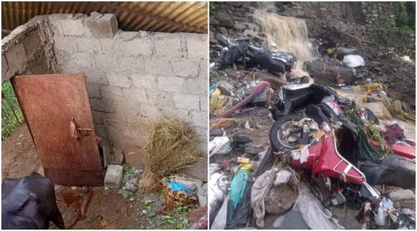 रुद्रप्रयाग : यहां हुई बारिश, दोपहिया वाहन बहे, मकानों को पैदा हुआ खतरा